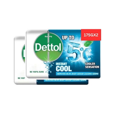 Dettol Bar Soap Cool 175Gx2