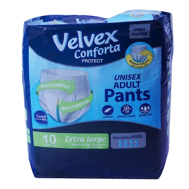 Velvex Conforta Protect Adult Diaper Extra Large 10 Count (111cmx160cm)