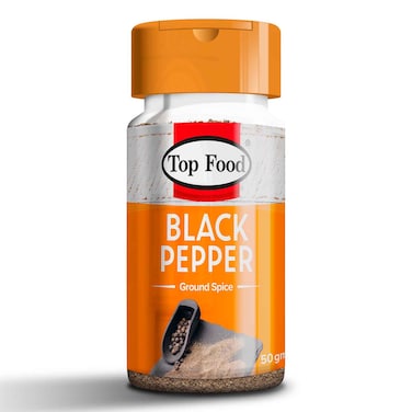 Top Food Black Pepper Powder Jar 50g