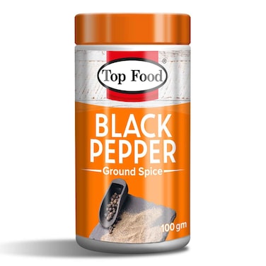 Top Food Black Pepper Powder Jar 100g