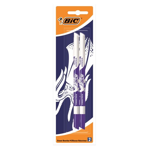 BIC Ink Eater Eraser Pens - Blue, Pack of 2