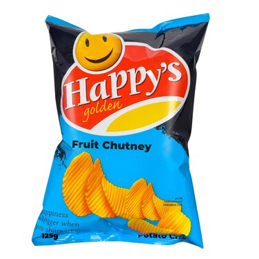 Happys Golden Fruit Chutney Potato Crisps 125G