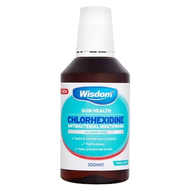 Wisdom Chlorhexidine Mouthwash Alcohol Free 300Ml