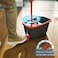 Vileda Turbo Smart Easy Power Spin and Wring Mop and Bucket Set Red &amp; black