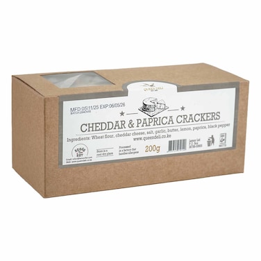 Queen Deli Chedar &amp; Paprika Crackers 200g