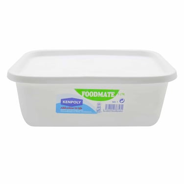 Kenpoly Rectangle Container 1L-White