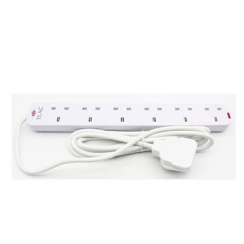 Tlac 6Way Extension Socket 3000WT Pk-1006