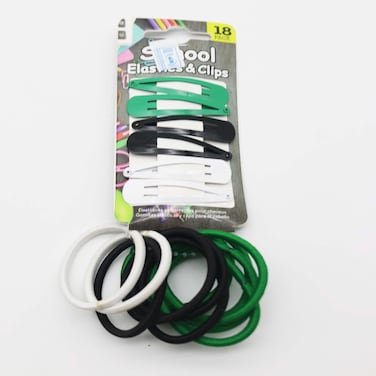 Uncle Bills Hair Elastic With Clip 18Pieces