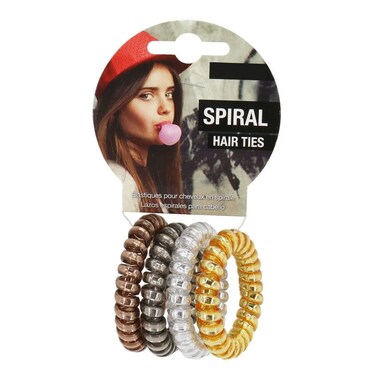 Uncle Bills Spiral Hair Tie 3.5Cm 5Pieces