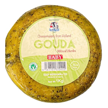 Happy Cow Baby Gouda Mixed Herb Cheese 1Kg