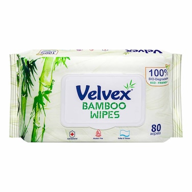 Velvex Bamboo Wipes 80s