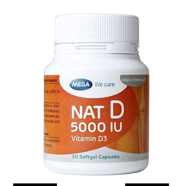 Nat D 5000 Soft Gel 30 Capsules