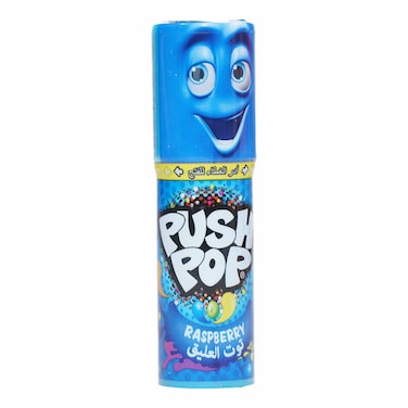 Bazooka Push Pop Blue Raspberry And Cola Candy 15g