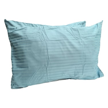 Estilo Pillow Case Satin Strips 2Pieces Assorted Color.  