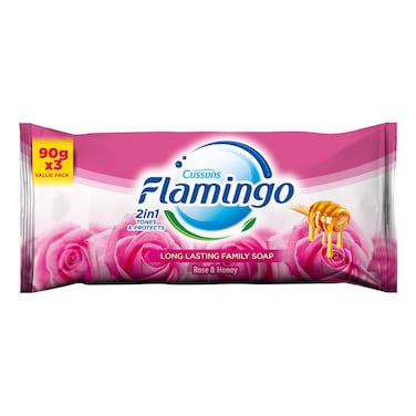 Flamingo Soap Rose 90Gx3