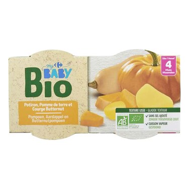 Carrefour Baby Bio Pumpkin Jar 2X120G