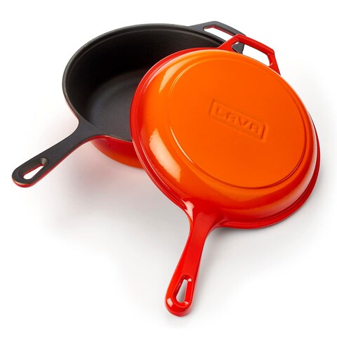LAVA DIVIDED PAN ORANGE 26X30