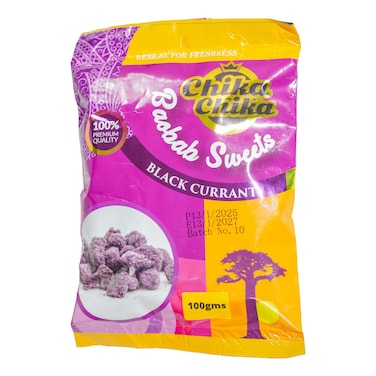 Chika Chika Baobab Sweets Black Currant 100G (Mabuyu)