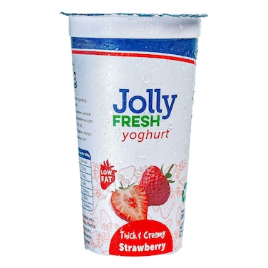 Jolly Fresh Thick And Creamy Strawberry Cup Yoghurt 250ml