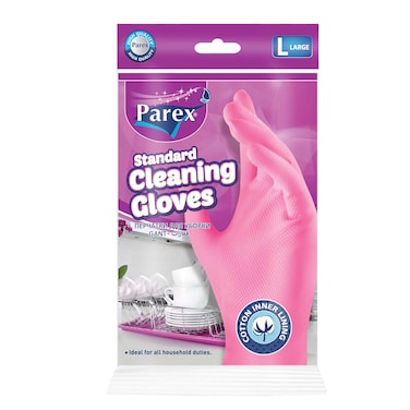 Parex Standard Cleaning Gloves Large Pink