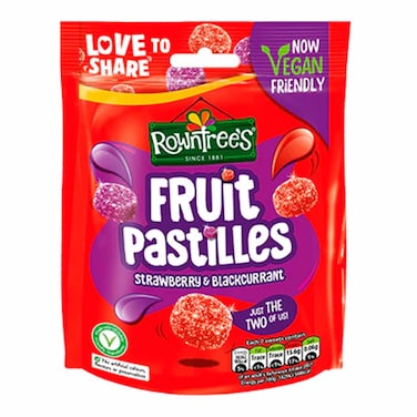 Rowntrees Fruit Pastile Strawbery + Blackcurrent 143G