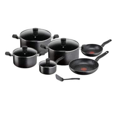 Tefal 11 Pieces Cookware Set Dark Stone.