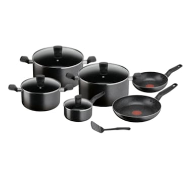 Tefal 11 Pieces Cookware Set Dark Stone.