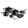 Tefal 11 Pieces Cookware Set Dark Stone.