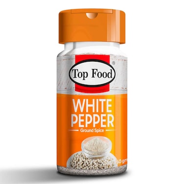 Top Food White Pepper Powder Jar 50g