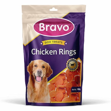Bravo Chicken Rings Dog Treats 100G