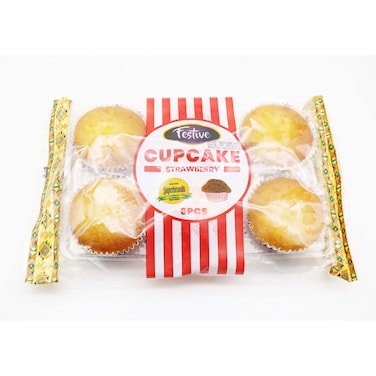 Festive Cupcake Strawberry 6 Pieces 250G