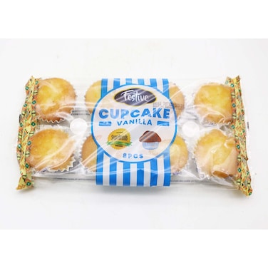 Festive Cupcake Vanilla 8 Pieces 250G