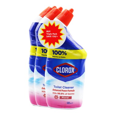 Clorox Toilet Clean  Floral 3X500Ml