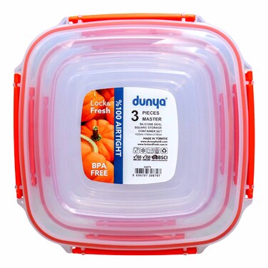 Dunya Square Storage Containers 3Pieces Set No30879