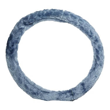 Car Fur Steering Wheel Cover Grey