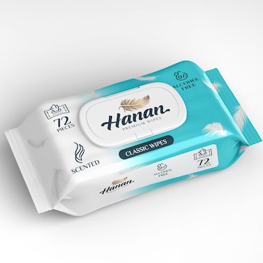 Hanan Baby &amp; Facial Wet Wipes 72'S