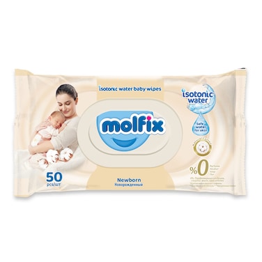 Molfix Isotonic Wet Wipes Newborn 50'S
