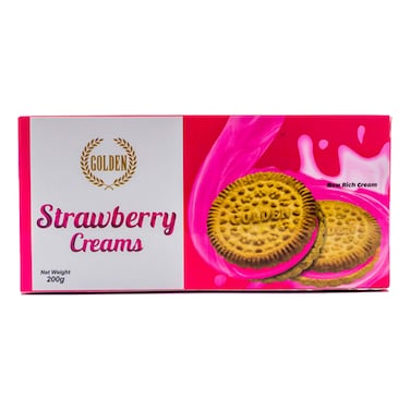 Golden Strawberry Cream Biscuits 200g