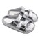 LA Collection Kids Buckle Sandals_Silver No 32