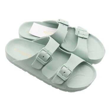 LA Collection Kids Buckle Sandals Green No 31