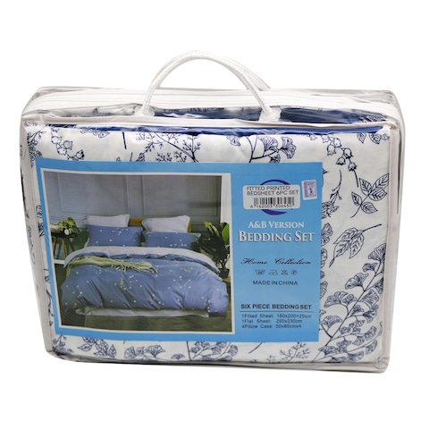 FITTED PRINTED B/SHEET 6PC SET KING