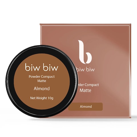 Biw Biw Powder Compact Matte Almond 10G