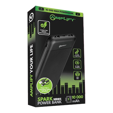 Amplify 10000mAh Power Bank &ndash; AMP-9008-BK