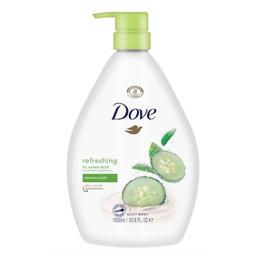 Dove Body Wash Refreshing Cucum 1L