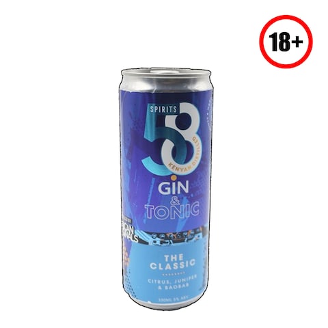 58 KO Classic Gin &amp; Tonic Ready To Drink 330Ml