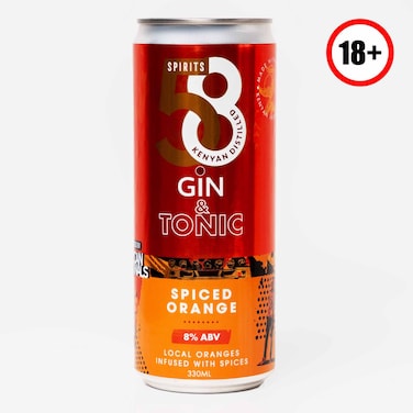 58 Ko Spiced Gin &amp; Tonic Rtd 330ml