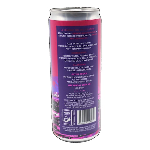 58 KO Berry Gin &amp; Tonic Ready To Drink 330Ml