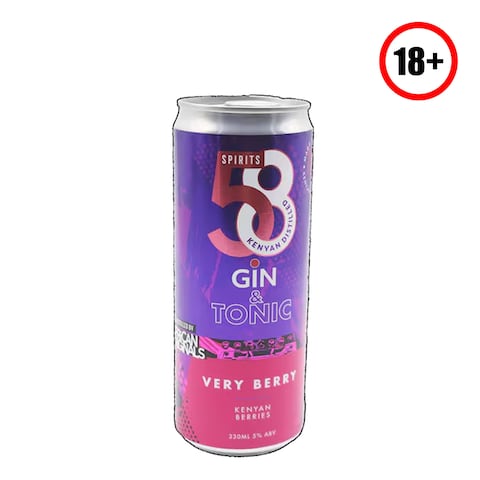 58 KO Berry Gin &amp; Tonic Ready To Drink 330Ml