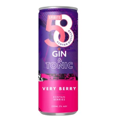58 KO Berry Gin & Tonic Ready To Drink 330Ml