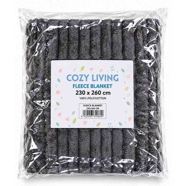 Cozy Living Fleece Blanket Plain 230X260 Cm